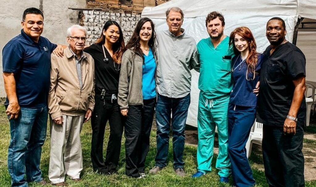 Medical students and doctors on a mission trip provide healthcare services and vaccinations to underserved communities in Colombia.