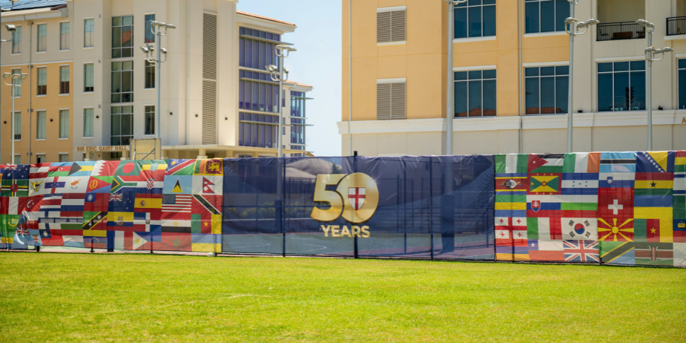50th Anniversary flag banner News