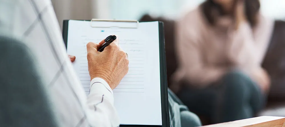 Psychiatrist Evaluating Patient