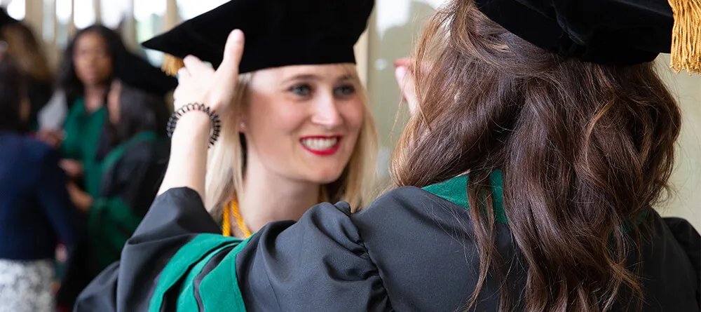 Student graduating from medical school