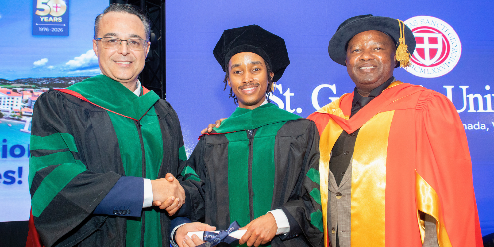 Student being hooded at Botswana Commencement Ceremony