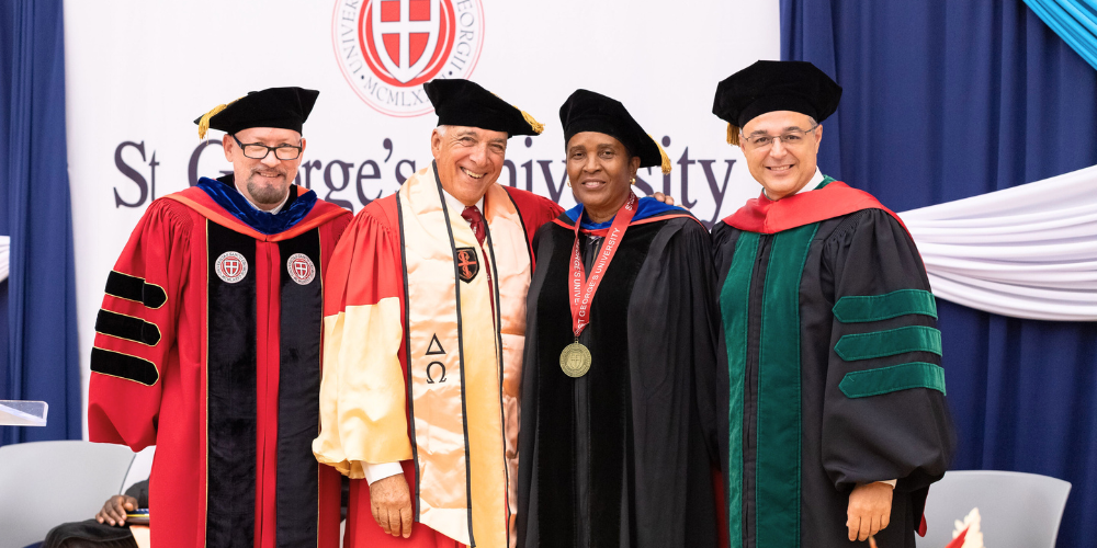 Dr. Lucy Eugene honored at the January 2026 SAS/SGS Commencement Ceremony