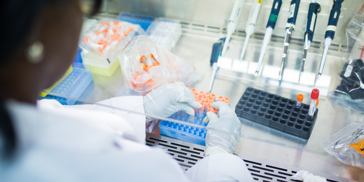 Close up of student performing tests in a lab News