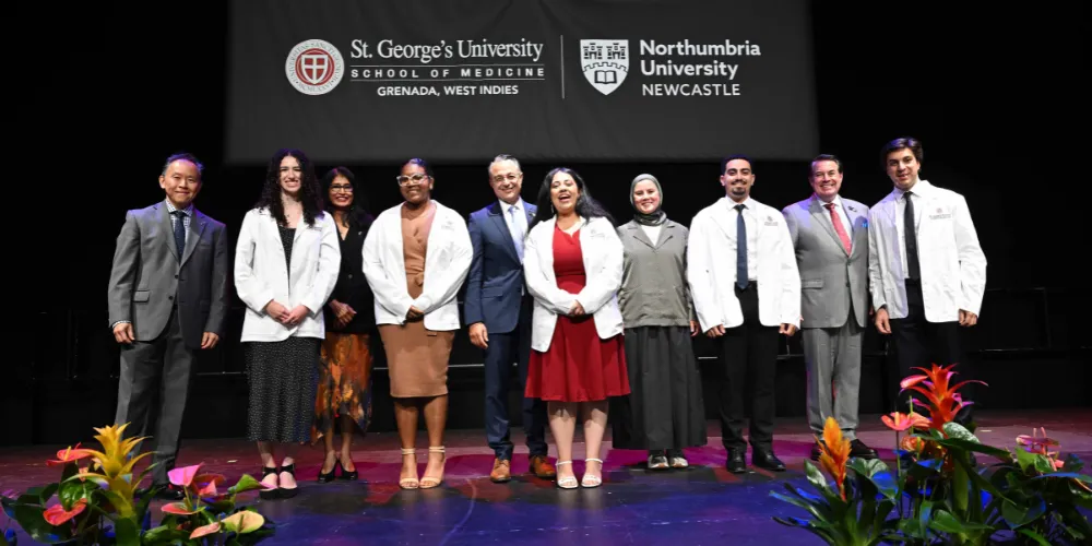 SOM students at the Fall 2025 Northumbria University White Coat Ceremony