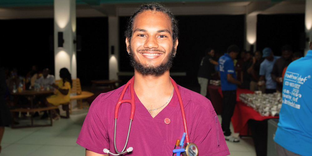 Jaiden Belmar, first-year nursing student at the 2026 SAS Nursing Induction Ceremony