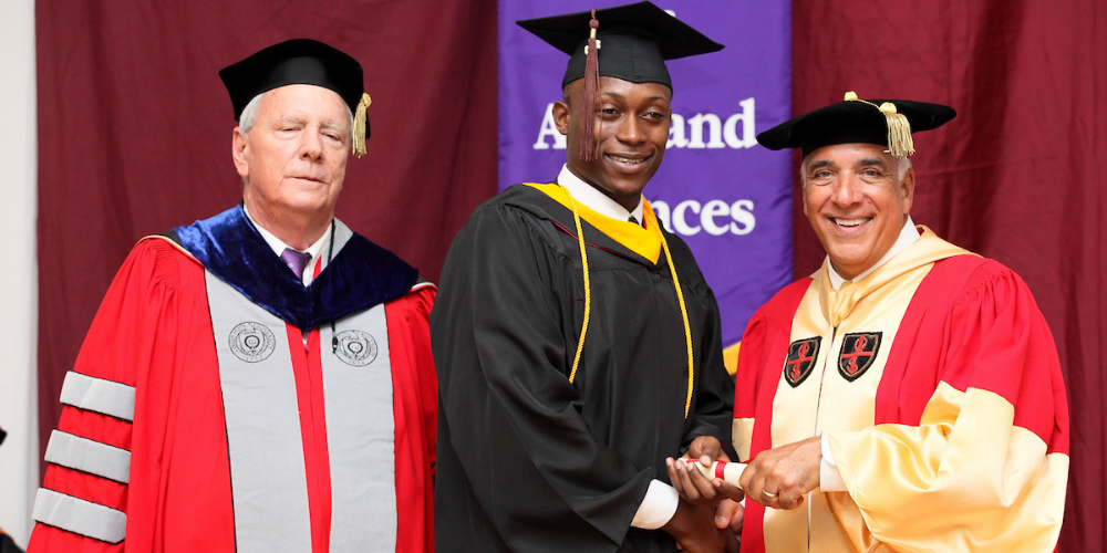 Jason Lucas, MPH '20, BSc '10 at SGU Grenada Commencement Ceremony 2010