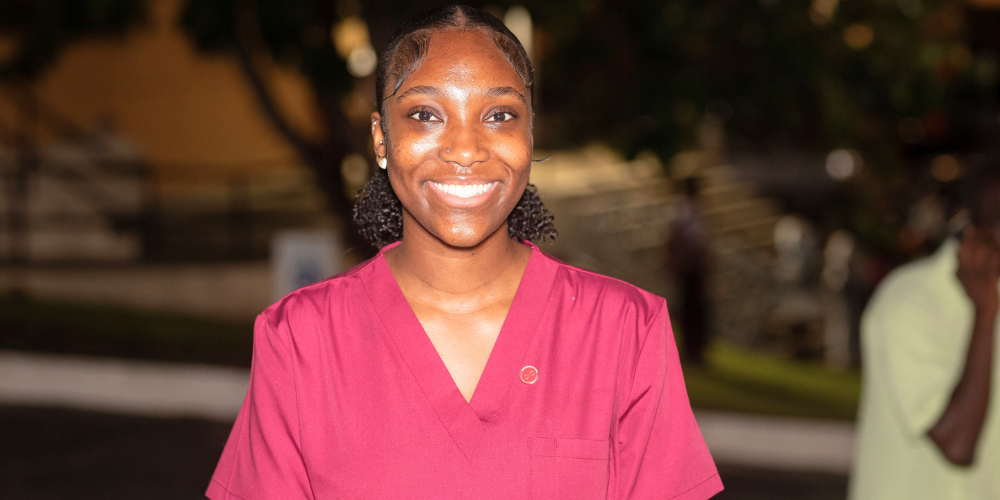 Kimura Cole, first-year nursing student at the 2026 SAS Nursing Induction Ceremony