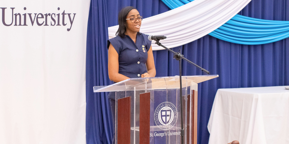 Nurse Nadine Augustine, keynote speaker at the 2026 SAS Nursing Induction Ceremony