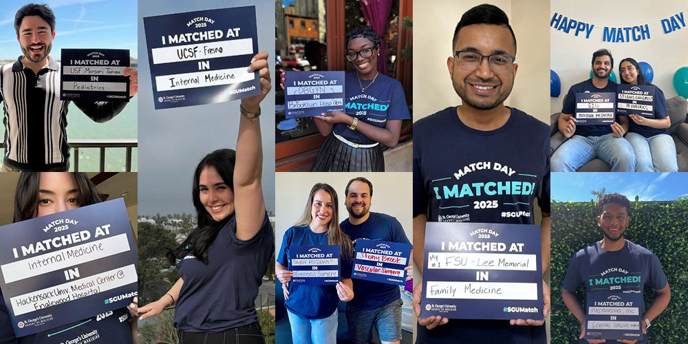 Collage of students who matched in 2025|Roberta Vadan|Ahmad Elfaham|Dailyn Figueredo|Chanel Johnson|Mary Wolfe Pestana|Geraldine Ortega News