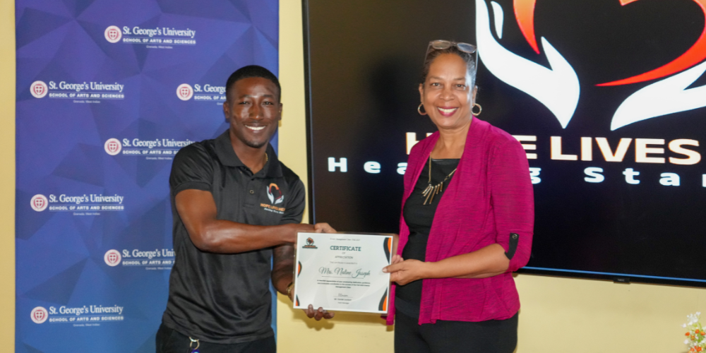 Naline Joseph receiving an award at the SAS Events Management Class 2025 Handover Ceremony