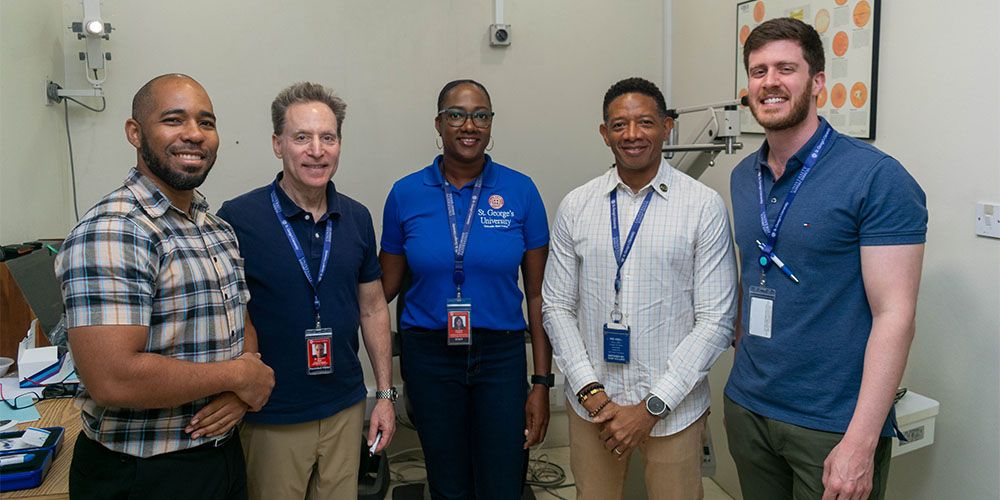 Dr. Throl Mason, Dr. Bernard Spier, TracyAnn Frederick, Dr. Brendon La Grenade, Dr. Zachary Mendelson (Left to right)