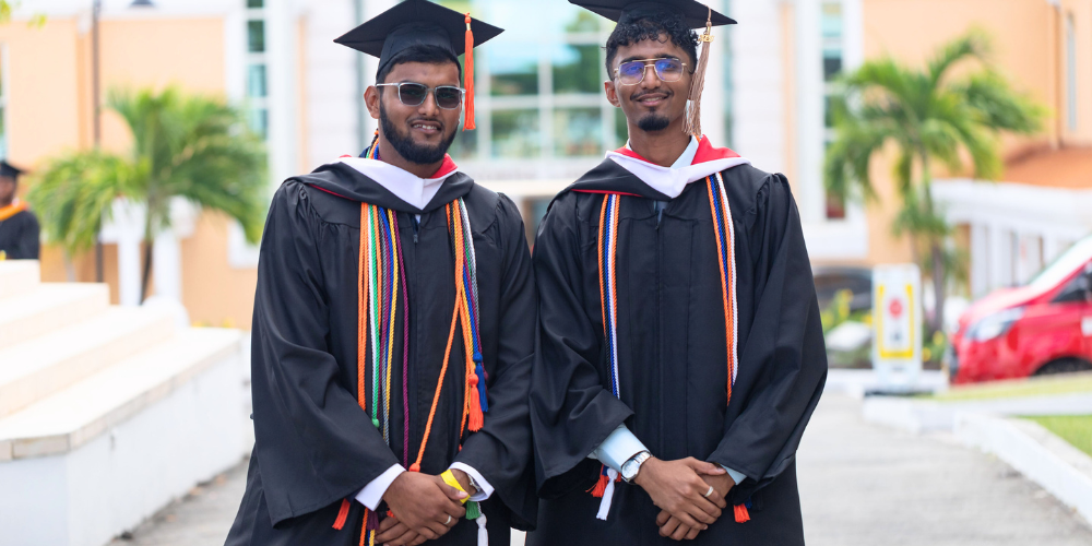 Sharif and Sufyan Motala at the January 2026 SAS/SGS Commencement Ceremony