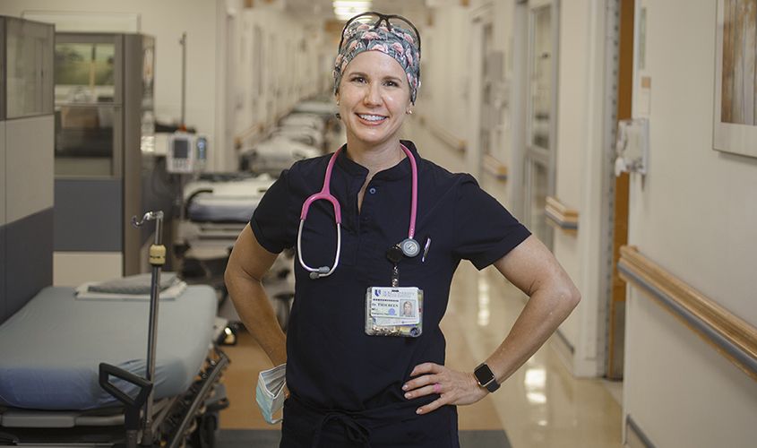 Dr. Traci Thoureen, MD '98, Emergency Medicine physician at Duke University. News