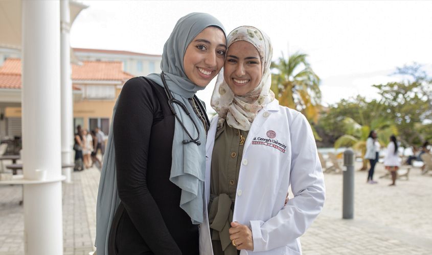 Also, now a part of the SGU family is SOM Term 1 student Rashiqa Abdel-Jabbar. She left her Louisiana home to join her cousin, SOM Term 2 student Haneen Awawda in fulfilling her dream of becoming a doctor here at SGU. 