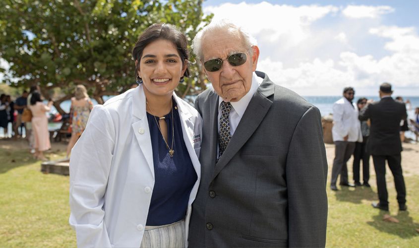 Carlie Hanlon and her grandfather, Dr. Robert Hanlon 