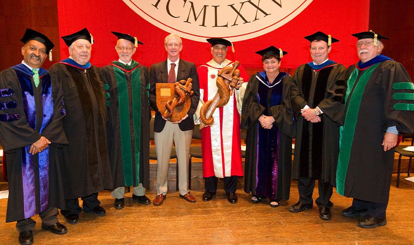 SGU administrators at School of Medicine graduation