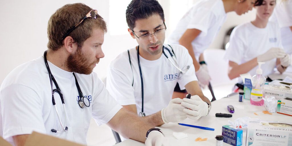 Students with glucometer