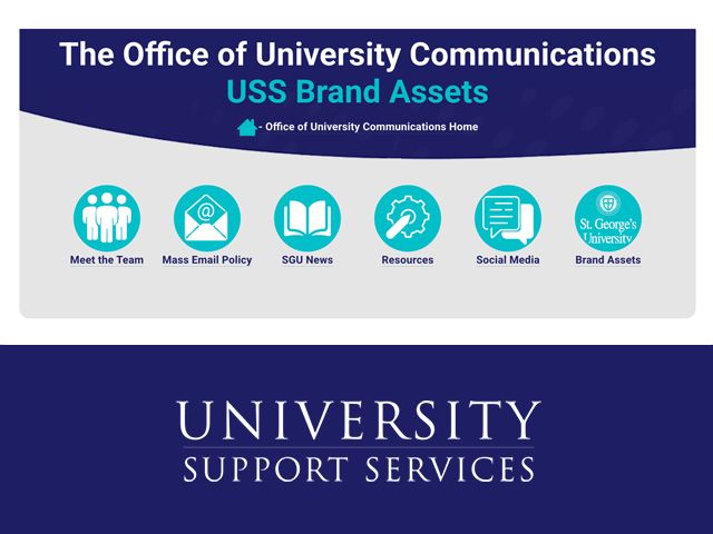 University communications brand asset overview