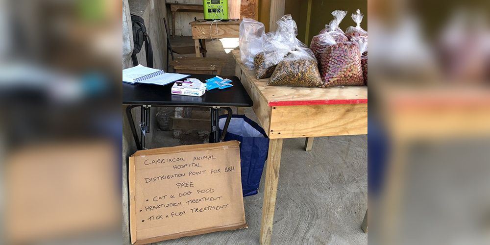 Carriacou Animal Hospital pet food donations