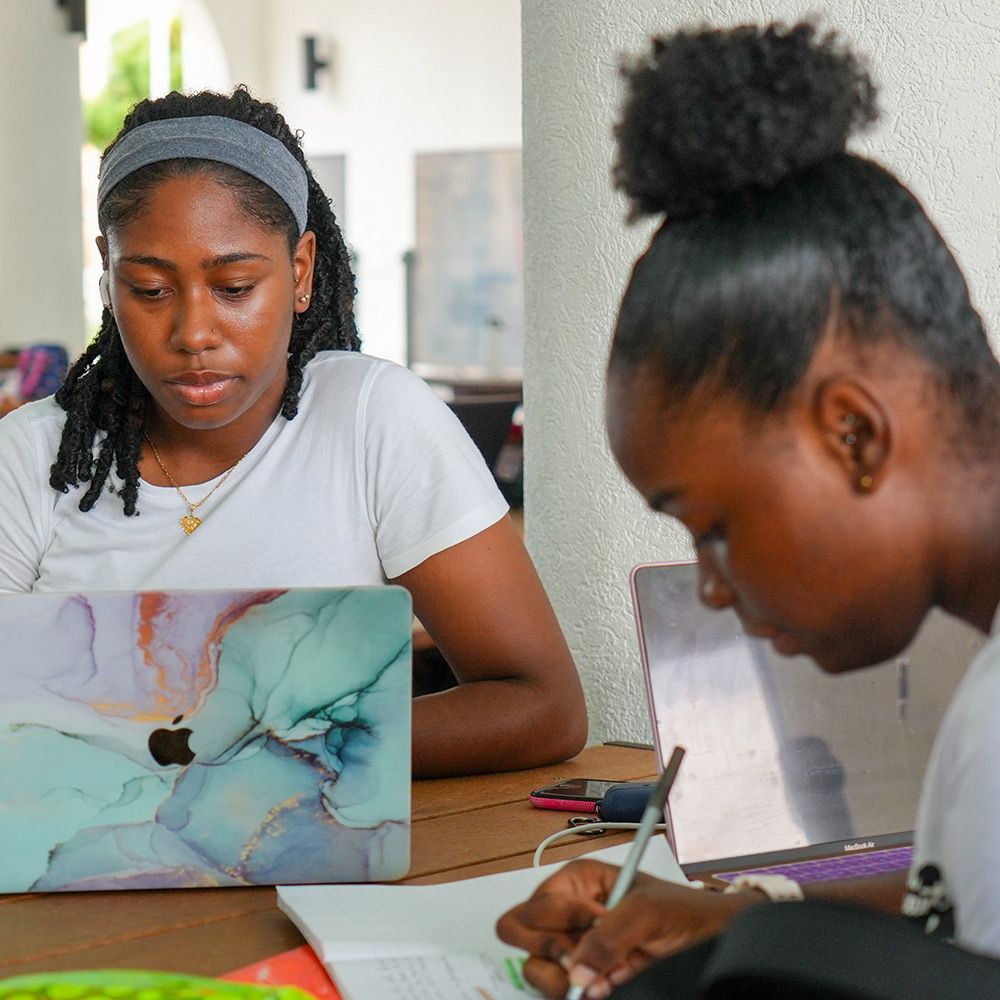Students Studying in Common Area